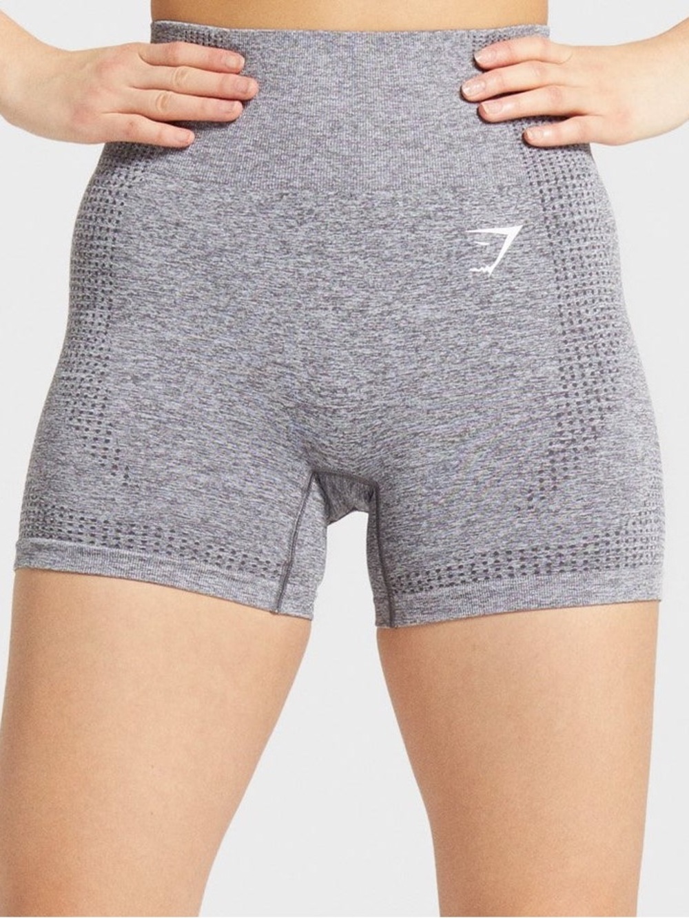 Gymshark Vital Seamless Shorts - Smokey Grey Marl Size Small